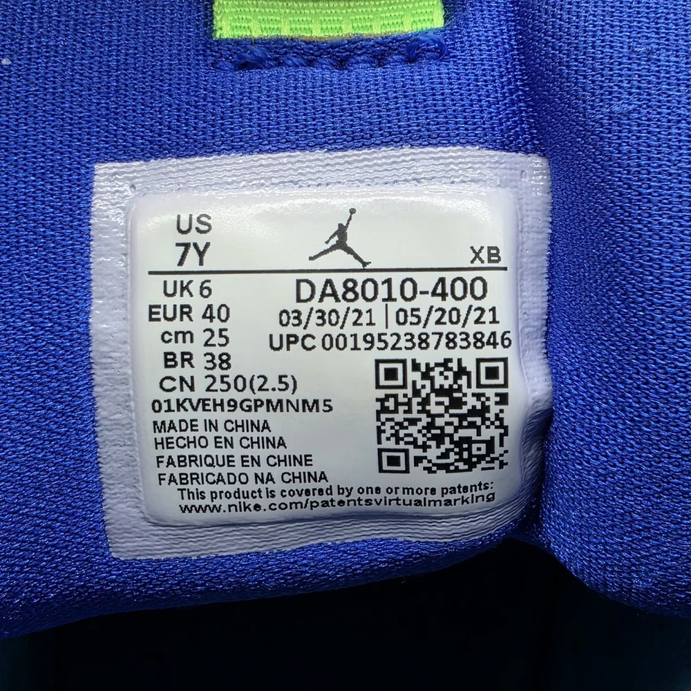 Gorp Jordan 1 Mid SE GS Sprite Blue Youth 7Y UK6 EUR40 DA8010-400 Retro - Picture 6 of 8